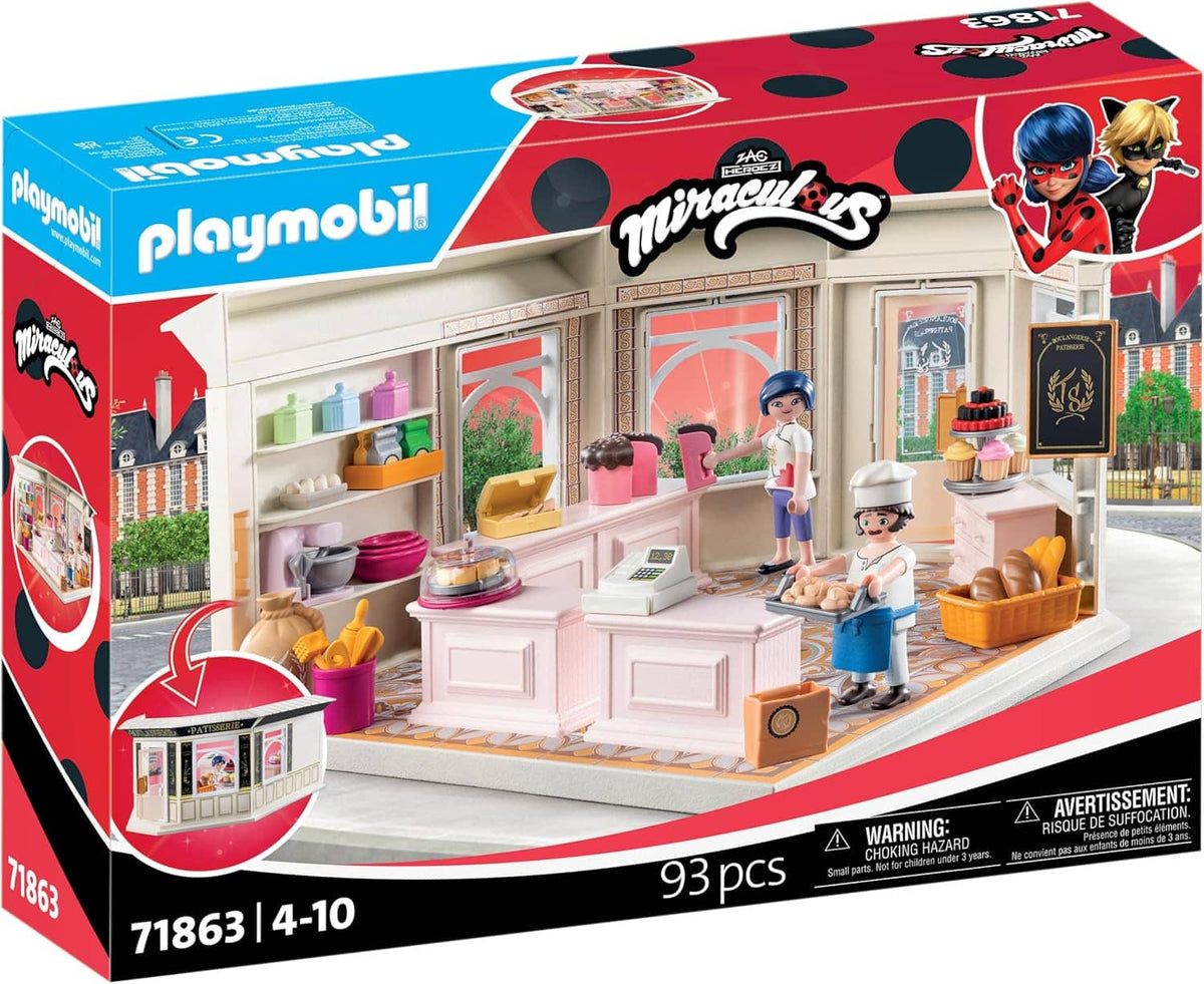 Playmobil Miraculous French Bakery 4-in-10 playset box, 93 pcs