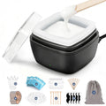 Nose wax kit with black wax warmer, clear lid, silicone pot, wax sticks, and included supplies
