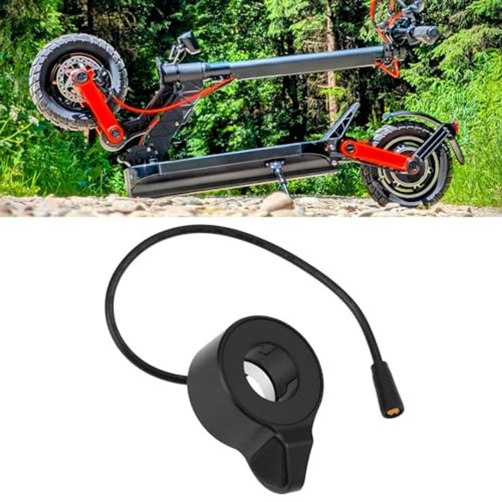 Black thumb throttle with cable loop and orange-tipped 3-pin connector