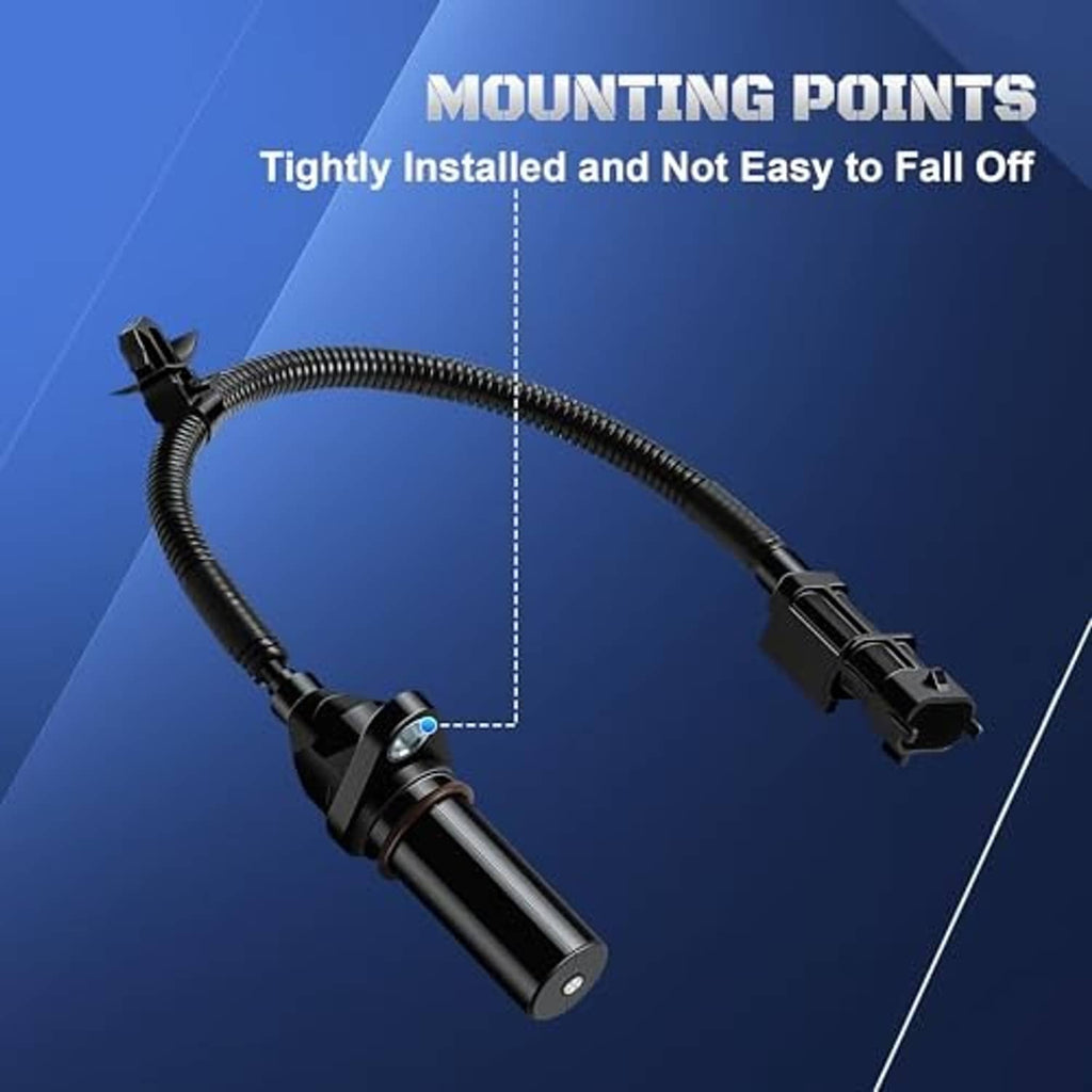 Crankshaft position sensor with cable harness showing mounting point area