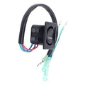 Trim tilt switch with black rocker button and multicolor wiring harness