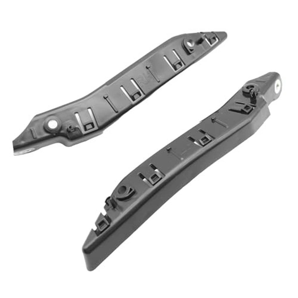 Front bumper bracket retainer set, two dark gray brackets shown at an angle