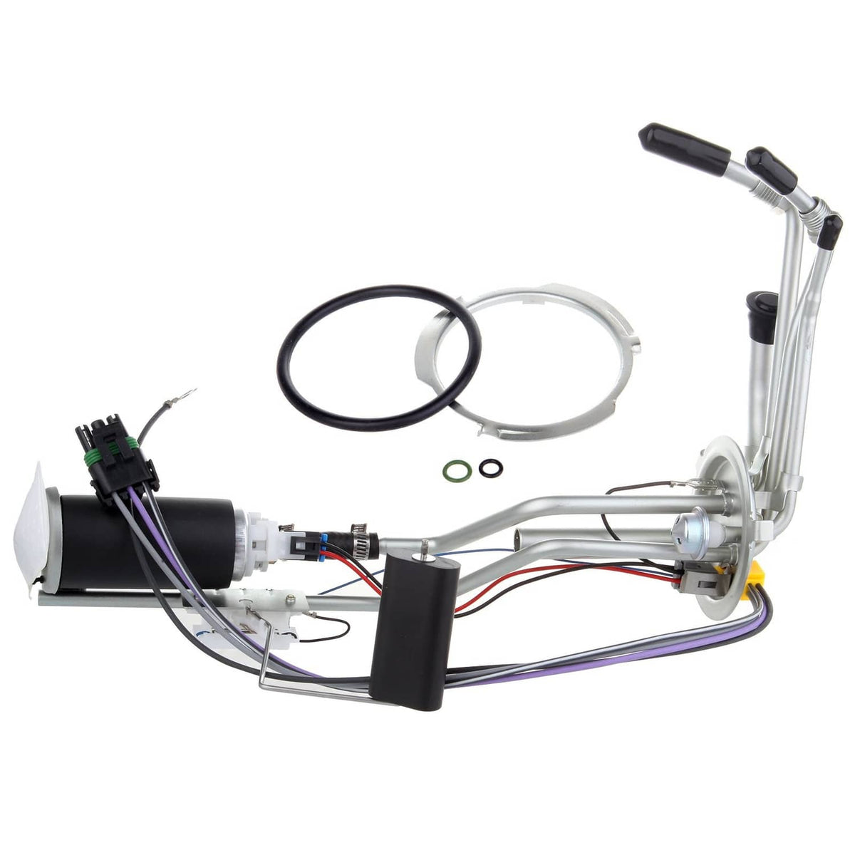 Electric fuel pump assembly with hoses, wiring harness, connectors and O-rings