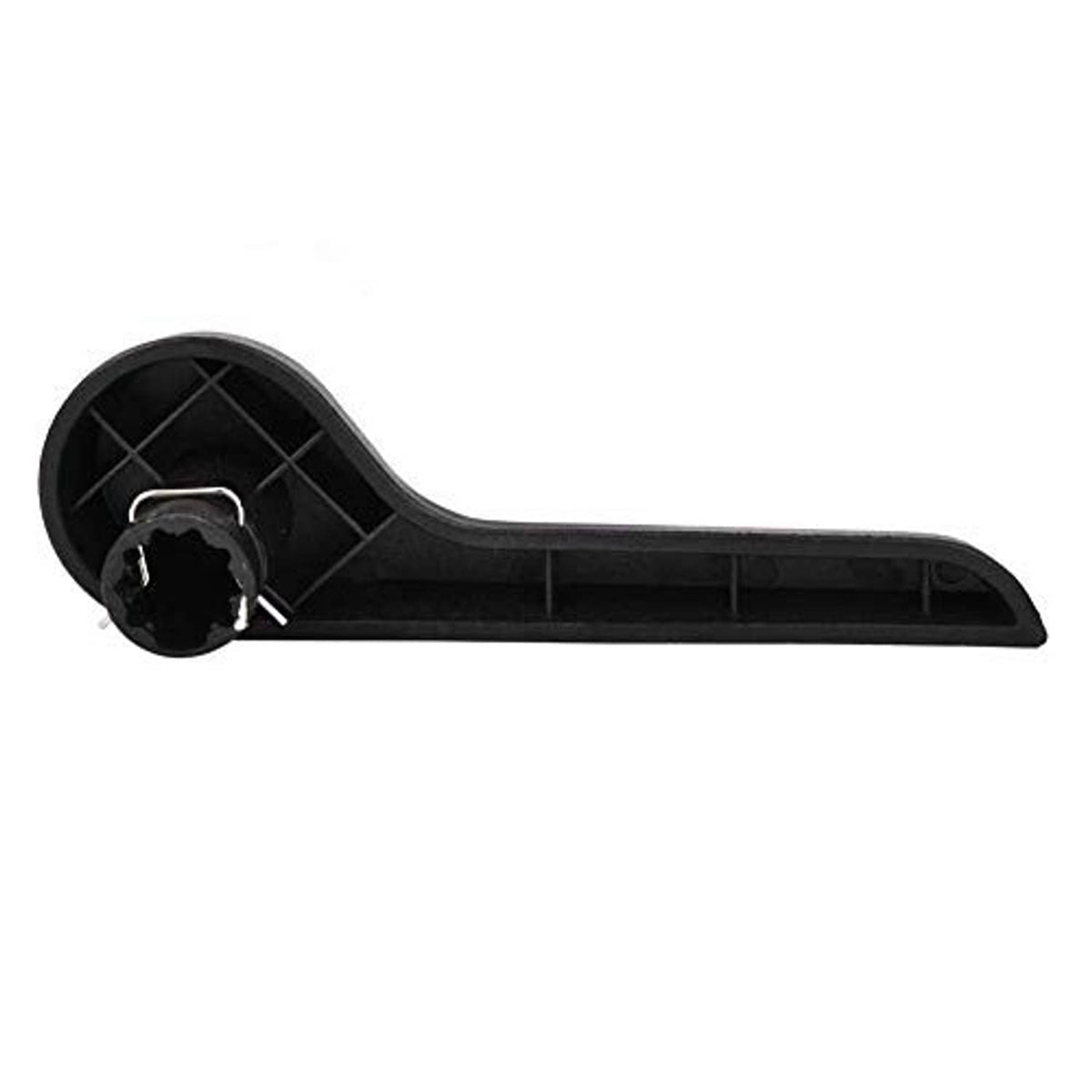 Black left seat recliner lever handle interior side with mounting housing