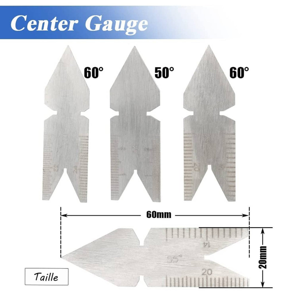 RivetOak Mesee Stainless Steel Screw Thread Pitch Cutting Gauge Tool Set, 58 Pcs...
