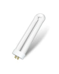 White 4-pin replacement bug zapper bulb with two metal pins on the base