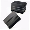 Black 4-inch vinyl window film squeegee tool with stacked blade edge