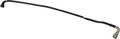 Rear fuel line assembly with black hose and metal flare fitting, straight view