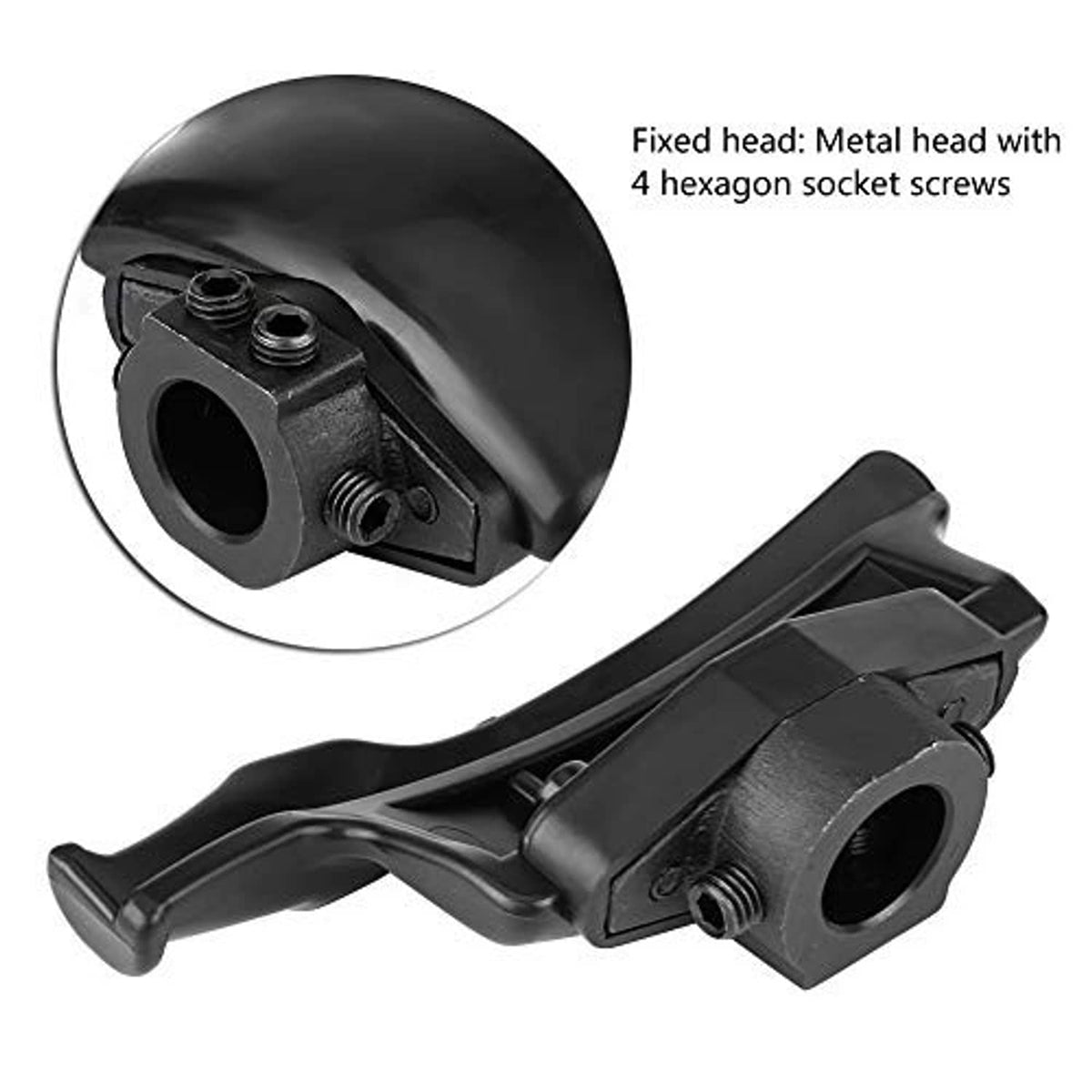 Black tire changer duck head with metal fixed head and four hex socket screws