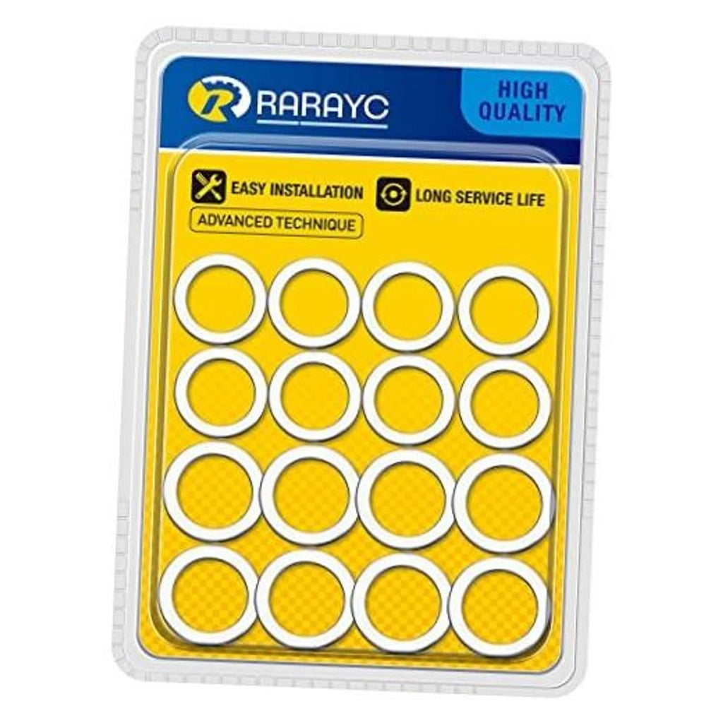 16-pack drain plug crush washers, round aluminum washers in retail card