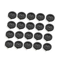 Set of black round dial potentiometer volume control modules with 3-pin connectors