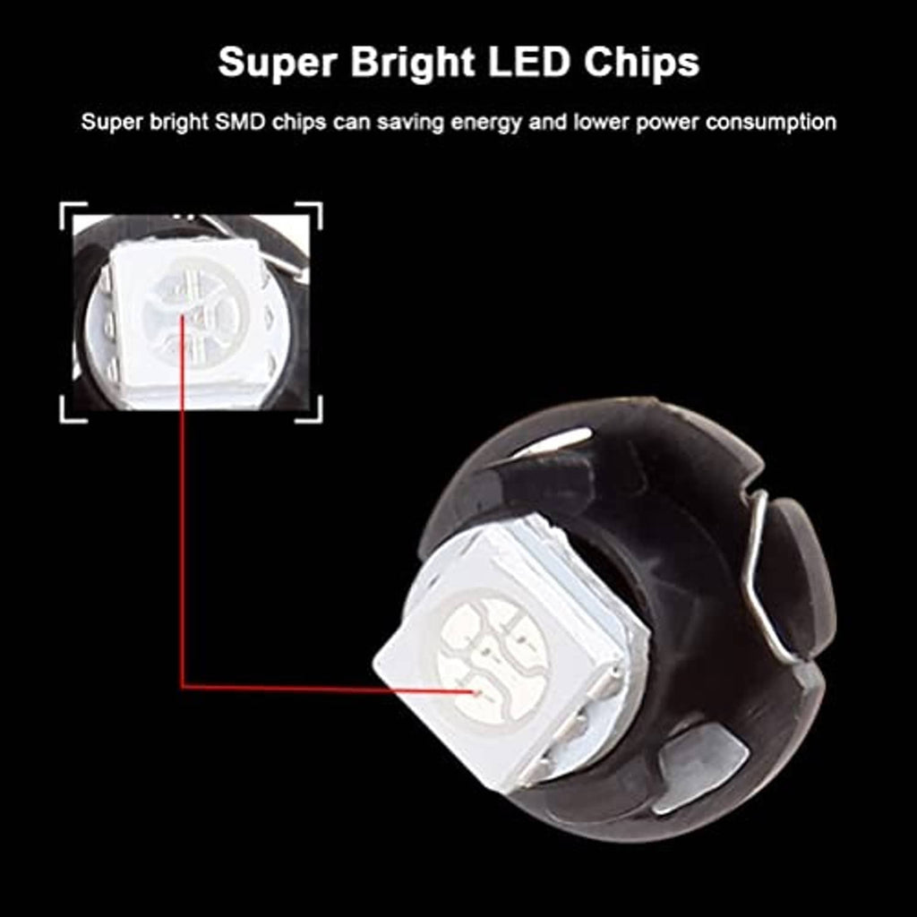 Black LED wedge bulb with white square SMD chip and side metal spring wire