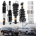 Full set of black and silver strut shock absorbers with coil springs and hardware