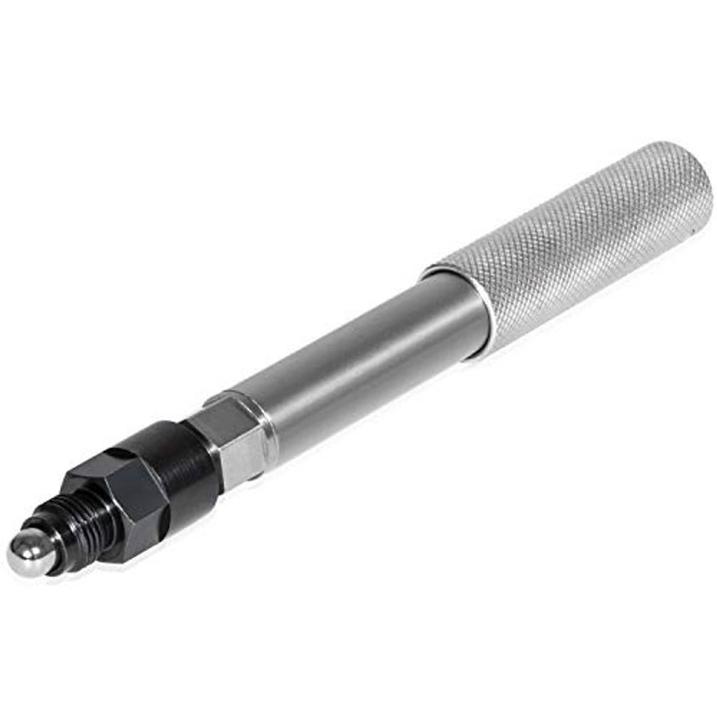 Automatic timing pin with textured metal grip and threaded fastener tip