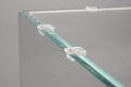 Low-profile clear acrylic lid edge spacers with transparent clips and 3.5mm gap