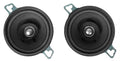 3.5-inch round car speaker system, black coaxial speaker pair with mounting clips