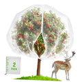 Transparent fruit tree netting dome with zipper door and drawstring, PE mesh cover