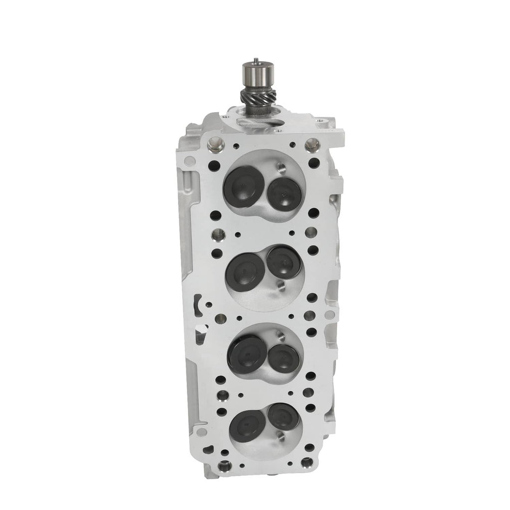 Cylinder head casting with four intake ports and three combustion chambers, metallic silver