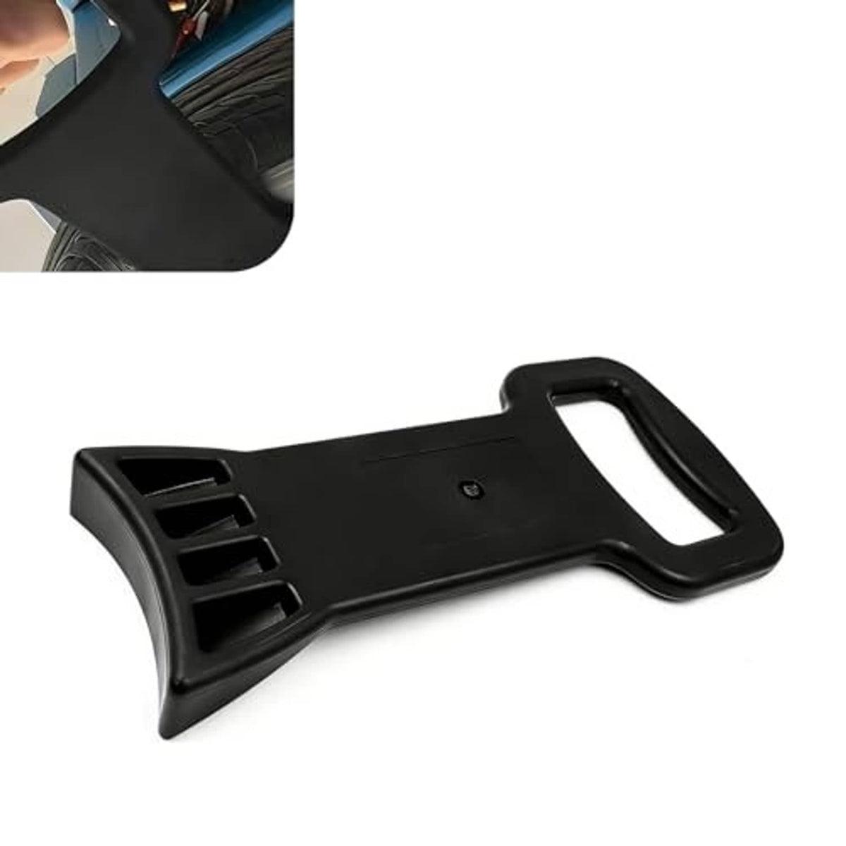 Black tire bead removal tool with side vent slots and loop handle