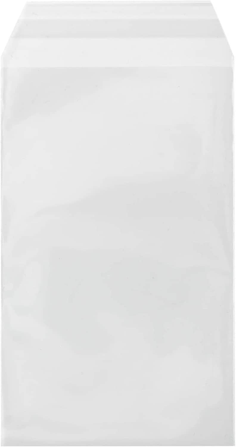 White empty poly sleeve bag for trading card slab storage and protection