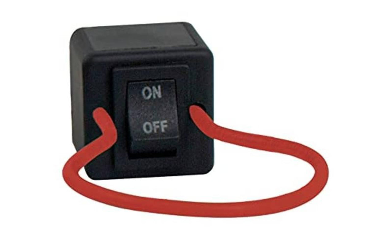 On/off rocker switch with red wire lead for relay bypass switch kit