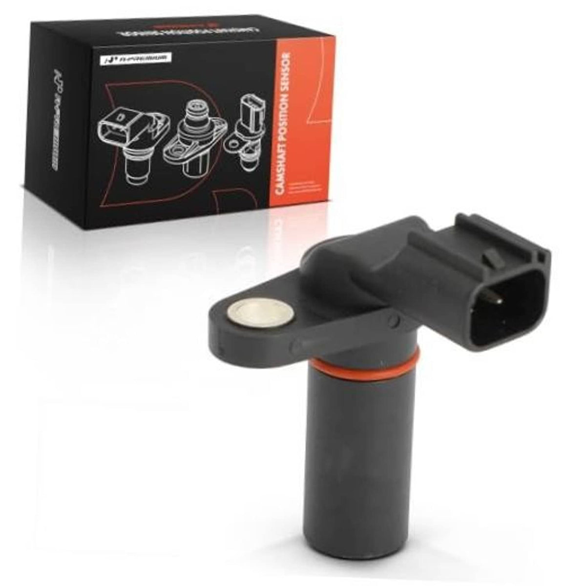 Camshaft position sensor with 2-blade housing, black body and orange accent ring