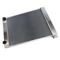 Aluminum racing radiator with double-row fin core and side brackets