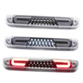 LED third brake light with clear lens, silver housing, multiple white LED points
