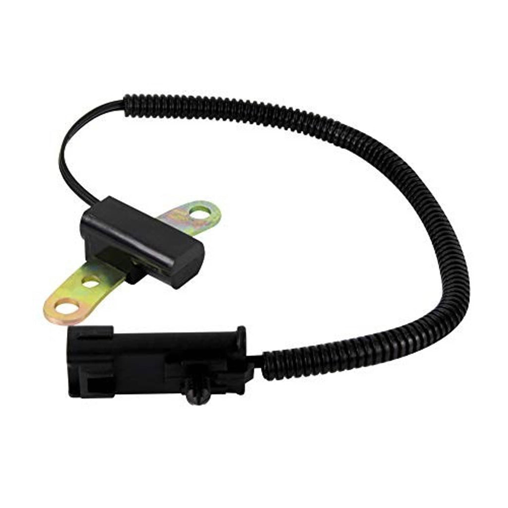 Crankshaft position sensor connector with black housing and ribbed wire harness