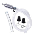Brake bleeding hose kit with one-way check valve, clear tube, metal connector, washers