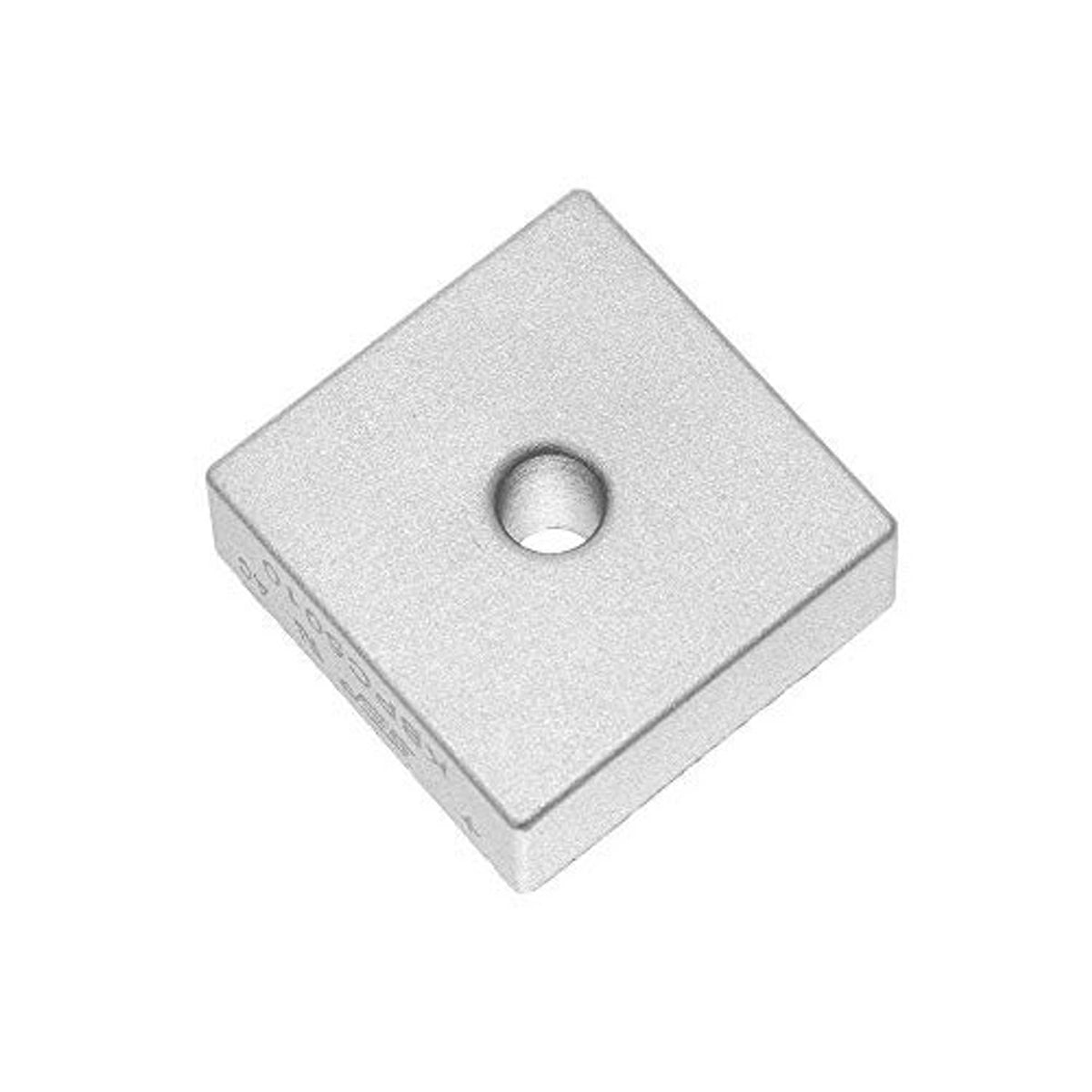 Bridge rectifier diode base block with center mounting hole, silver metal case