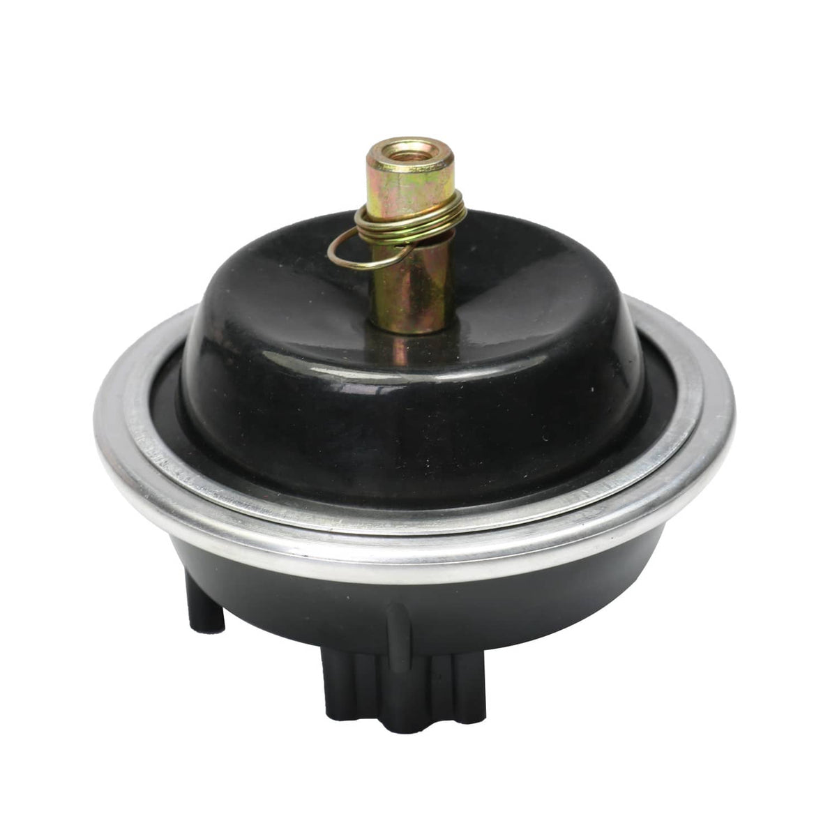 4WD vacuum actuator pod front view with black cover and silver rim