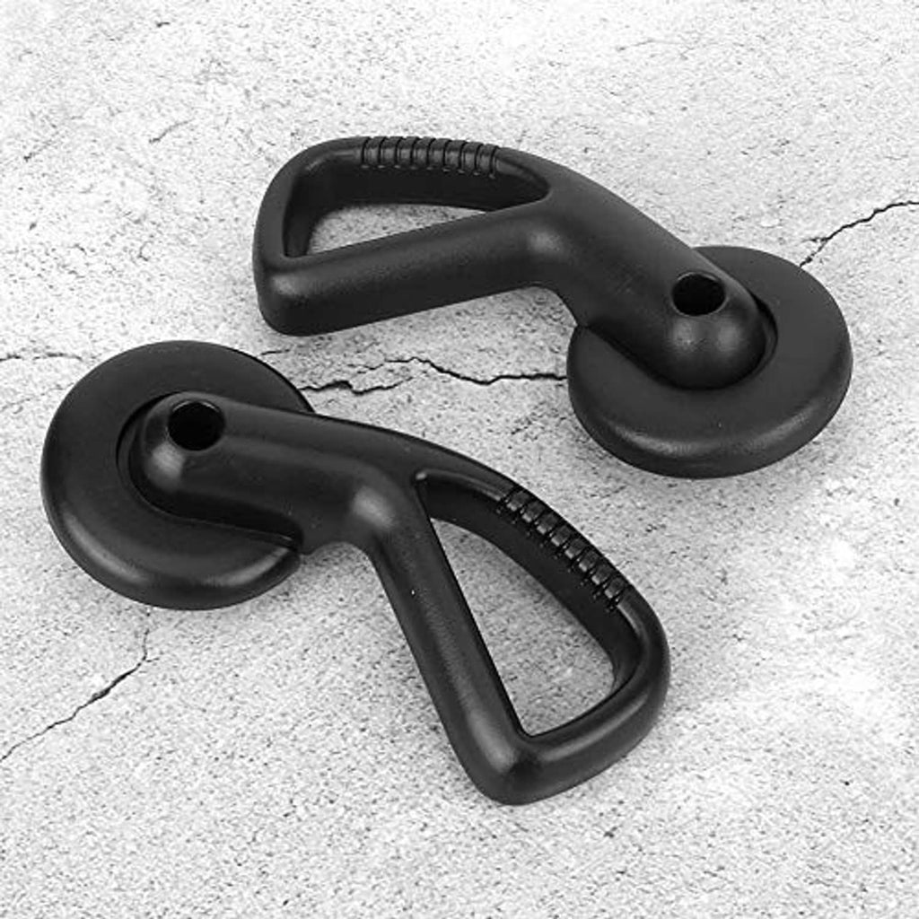 Pair of black car seat adjuster handle levers with loop grips and mounting holes