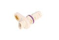 Crankshaft position sensor with beige housing and purple insulator ring