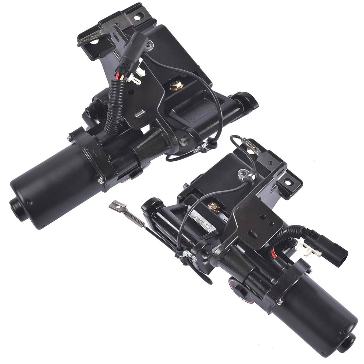 Power running board motor assembly, black actuator with wiring harness and brackets