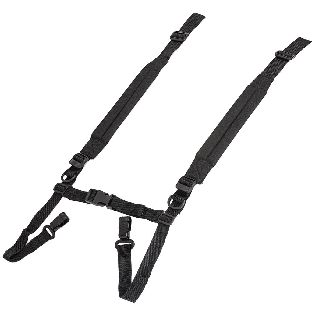 Black adjustable backpack sprayer replacement straps with buckles and clips