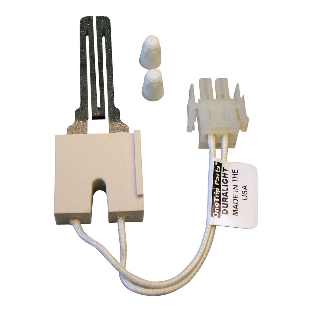 Furnace ignitor module with two ceramic insulator tips and multi-pin electrical connector