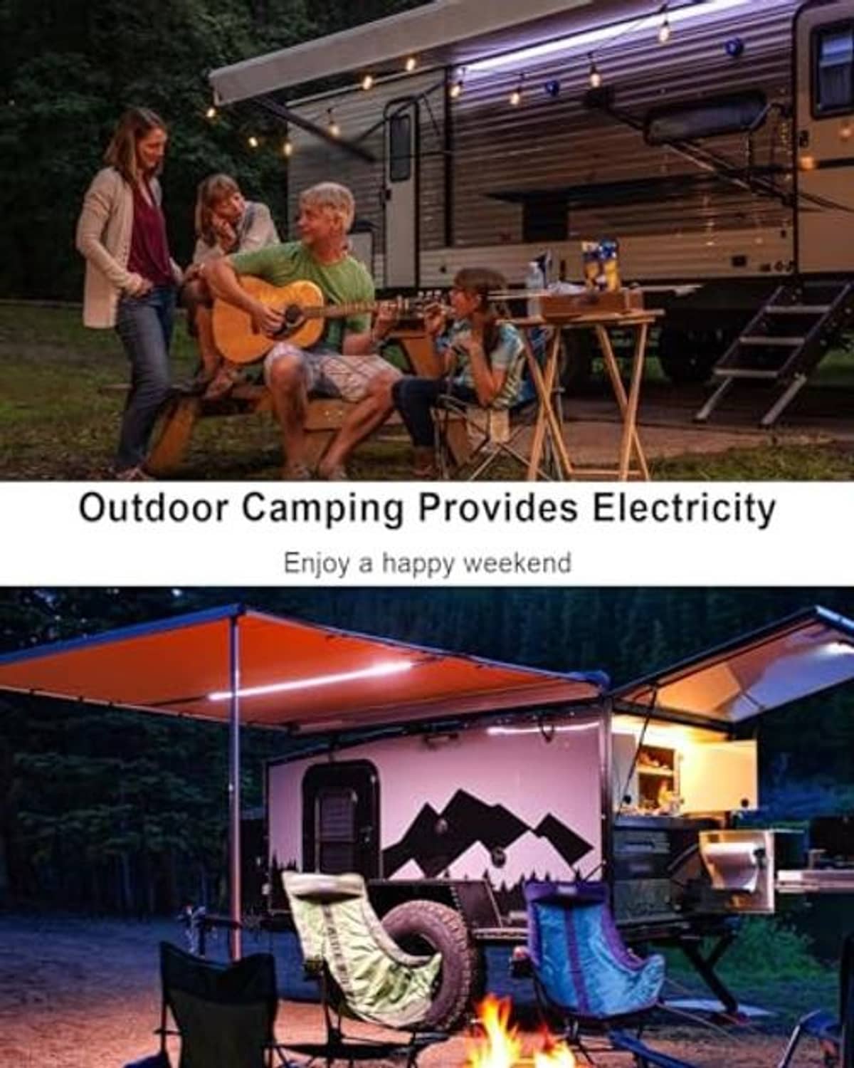Yellow electrical adapter plug for outdoor camping power connection setup