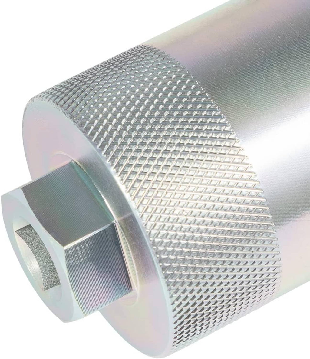 64mm rear differential pinion nut socket tool with textured knurl sleeve and hex end