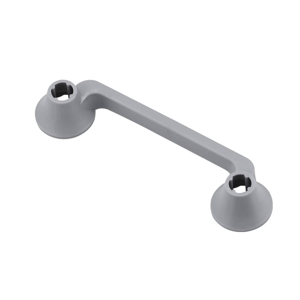 Grey joystick protector fixator with two caps and a stabilizing bar