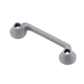 Grey joystick protector fixator with two caps and a stabilizing bar