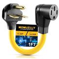 MOMZULLY EV charger adapter cord with NEMA 6-30P to 14-50R plugs, yellow
