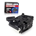 Black power door lock actuator latch assembly with mounting bracket