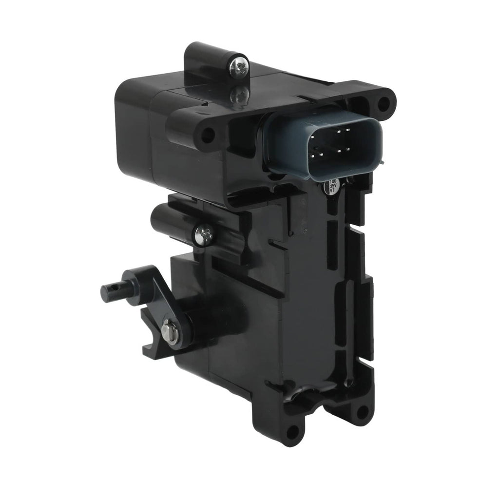 Brake control module with electrical connector, black plastic housing