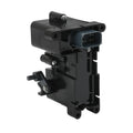 Brake control module with electrical connector, black plastic housing