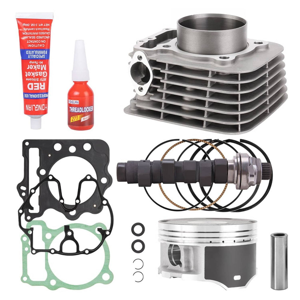 Cylinder piston gasket kit with cylinder block, piston, ring set, gaskets, camshaft gear