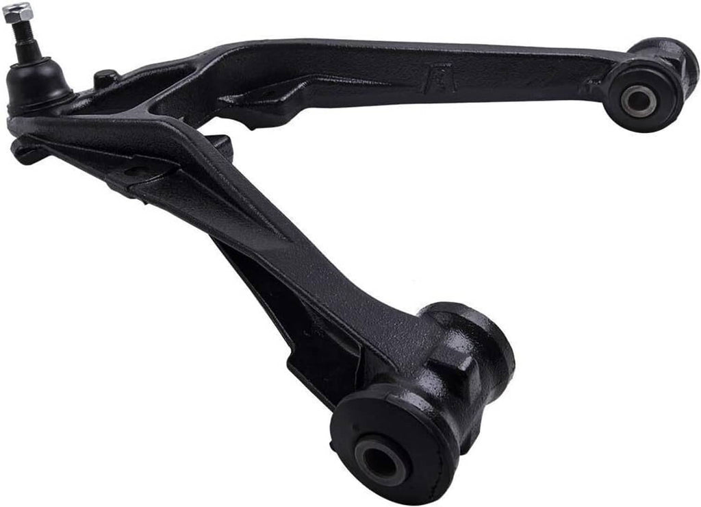 Front control arm assembly with ball joint, black metal, for upper and lower positions