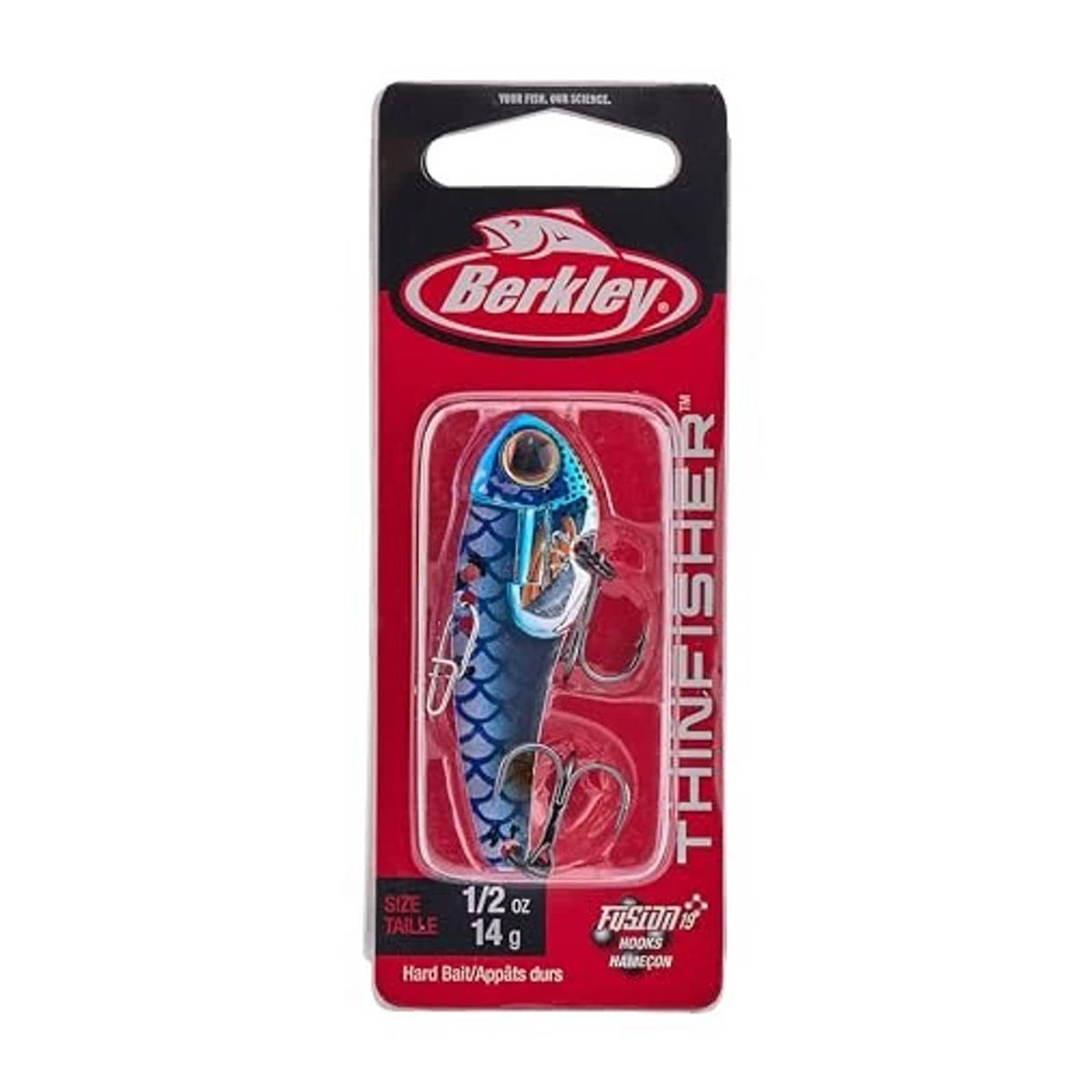 Berkley Thinfisher blade bait lure in retail blister package