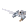 Motorcycle fuel tank petcock switch valve assembly with vacuum hose and outlet
