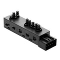 Power seat control switch module with multi-pin connector and button posts